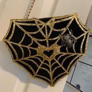 Betsey Johnson spider web purse.